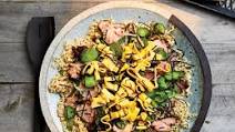 Cold Saimin Salad with Soy-Ginger Grilled Pork Cold Saimin Salad with Soy-Ginger Grilled Pork