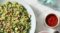 Spinach Rice with Beet Raita Spinach Rice with Beet Raita