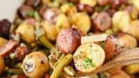 Sausage, Green Bean, Potato Bake Sausage, Green Bean, Potato Bake