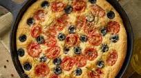 Wood Fired Focaccia With Olives and Tomatoes Wood Fired Focaccia With Olives and Tomatoes
