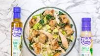 Fody's Low FODMAP Kale Caesar Salad with Chicken and Croutons Fody's Low FODMAP Kale Caesar Salad with Chicken and Croutons