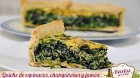 Spinach, mushroom and ham quiche Spinach, mushroom and ham quiche