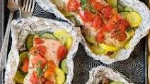 Salmon and Summer Veggies in Foil Salmon and Summer Veggies in Foil