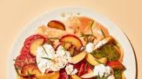 Peaches and Tomatoes With Burrata and Hot Sauce Peaches and Tomatoes With Burrata and Hot Sauce