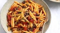 Vegan Penne Puttanesca With Salty Olives and Capers Vegan Penne Puttanesca With Salty Olives and Capers