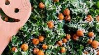 Kale Caesar Salad with Crispy Chickpea Croutons Kale Caesar Salad with Crispy Chickpea Croutons