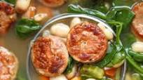 Slow Cooker Sausage, Spinach and White Bean Soup Slow Cooker Sausage, Spinach and White Bean Soup