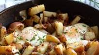 Skillet Baked Eggs with Country Potatoes and Bacon Skillet Baked Eggs with Country Potatoes and Bacon