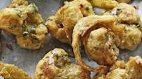 Cauliflower pakoras with pomegranate raita Cauliflower pakoras with pomegranate raita