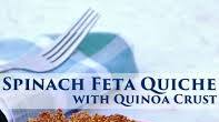 Spinach Feta Quiche with Quinoa Crust Spinach Feta Quiche with Quinoa Crust