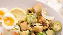 Charred Brussels Sprouts Caesar Salad Recipe Charred Brussels Sprouts Caesar Salad Recipe
