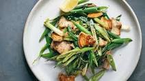Pork belly and spring onion Pork belly and spring onion