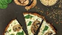 Ricotta, Spinach & Mushroom Pizza on Cauliflower Crust (Gluten-free & Low Carb) Ricotta, Spinach & Mushroom Pizza on Cauliflower Crust (Gluten-free & Low Carb)