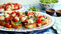 Cherry Tomato, Bocconcini and Basil Bruschetta Cherry Tomato, Bocconcini and Basil Bruschetta