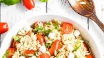 Caprese Orzo Salad (Basil Tomato Mozzarella) Caprese Orzo Salad (Basil Tomato Mozzarella)