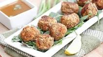 Baked Salmon Balls with Orange-Pineapple Glaze Baked Salmon Balls with Orange-Pineapple Glaze