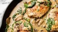 Creamy Spinach Mushroom Pork Chops Creamy Spinach Mushroom Pork Chops