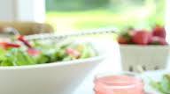 Strawberry Spinach Salad with Avocado and Strawberry Vinaigrette Dressing Strawberry Spinach Salad with Avocado and Strawberry Vinaigrette Dressing