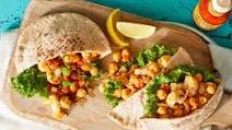 Buffalo Cauliflower Pita Pockets Buffalo Cauliflower Pita Pockets