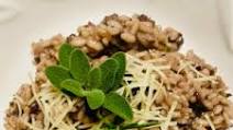 Risotto with Beef, Rosemary, Sage and Barolo Wine, Alba Style Risotto with Beef, Rosemary, Sage and Barolo Wine, Alba Style