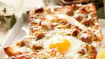 Sausage and Pesto Breakfast Pizza Sausage and Pesto Breakfast Pizza