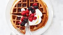 Whole-Wheat Waffles with Greek Yogurt and Mixed Berries Whole-Wheat Waffles with Greek Yogurt and Mixed Berries