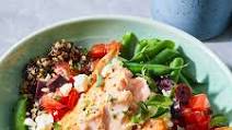 Salmon & Quinoa Bowls with Green Beans, Olives & Feta Salmon & Quinoa Bowls with Green Beans, Olives & Feta