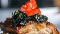 Slow Braised Pork Belly on Rustic Mashed Potatoes Slow Braised Pork Belly on Rustic Mashed Potatoes