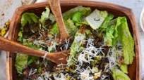 Vegan Brussels Sprout Caesar with Garlic Bread Crumbs Vegan Brussels Sprout Caesar with Garlic Bread Crumbs