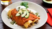 Vegan Eggplant Enchiladas with Paprika-Lime Cashew Cream Vegan Eggplant Enchiladas with Paprika-Lime Cashew Cream