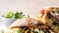 Antipasto Mozzarella Sandwich with Lemon Pesto Antipasto Mozzarella Sandwich with Lemon Pesto