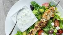 Chicken Kebabs with Greek Salad & Tzatziki Sauce Chicken Kebabs with Greek Salad & Tzatziki Sauce