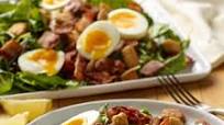 Kale Caesar Salad with Crisp Bacon and Soft-Boiled Eggs Kale Caesar Salad with Crisp Bacon and Soft-Boiled Eggs