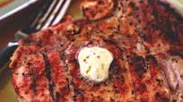 Grilled Pork T-Bones With BBQ Butter Recipe Grilled Pork T-Bones With BBQ Butter Recipe