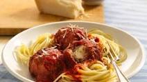Cheese-Stuffed Meatballs and Spaghetti Cheese-Stuffed Meatballs and Spaghetti