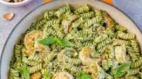 Shrimp Pesto Pasta Shrimp Pesto Pasta