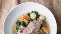 Stewed Goat Shoulder with Winter Vegetables and Stinging Nettle Tops Stewed Goat Shoulder with Winter Vegetables and Stinging Nettle Tops
