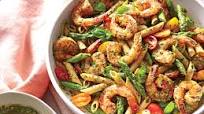 Spinach Pesto Pasta with Shrimp Spinach Pesto Pasta with Shrimp