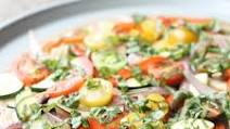 Garlic Butter Grilled Vegetable Flatbread Garlic Butter Grilled Vegetable Flatbread