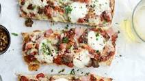 Meat Lovers Ciabatta Pizzas with Mozzarella Bombs Meat Lovers Ciabatta Pizzas with Mozzarella Bombs