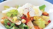 Chicken Caesar salad with poached egg Chicken Caesar salad with poached egg