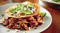 BBQ Chicken Chili Tostada Stack BBQ Chicken Chili Tostada Stack
