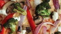 Cauliflower Pizza Crust with Roasted Vegetables and Goat Cheese Cauliflower Pizza Crust with Roasted Vegetables and Goat Cheese