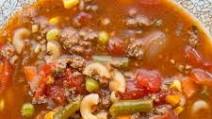 Slow Cooker Macaroni Hamburger Soup Recipe Slow Cooker Macaroni Hamburger Soup Recipe
