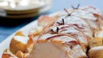 Maple-Mustard Pork Loin with Roasted Potatoes Maple-Mustard Pork Loin with Roasted Potatoes