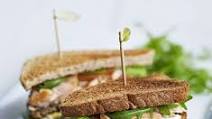 Salmon club sandwich Salmon club sandwich