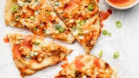 Homemade Buffalo Chicken Flatbread Pizza Recipe Homemade Buffalo Chicken Flatbread Pizza Recipe
