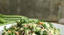 Kale Slaw (With A Creamy Lemon Garlic Dressing) Kale Slaw (With A Creamy Lemon Garlic Dressing)
