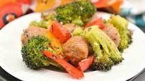 Keto Sausage Sheet Pan Dinner with Veggies Keto Sausage Sheet Pan Dinner with Veggies