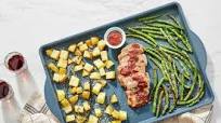 Sheet Pan Pork & Sour Cherry Sauce with Potatoes & Green Beans Sheet Pan Pork & Sour Cherry Sauce with Potatoes & Green Beans